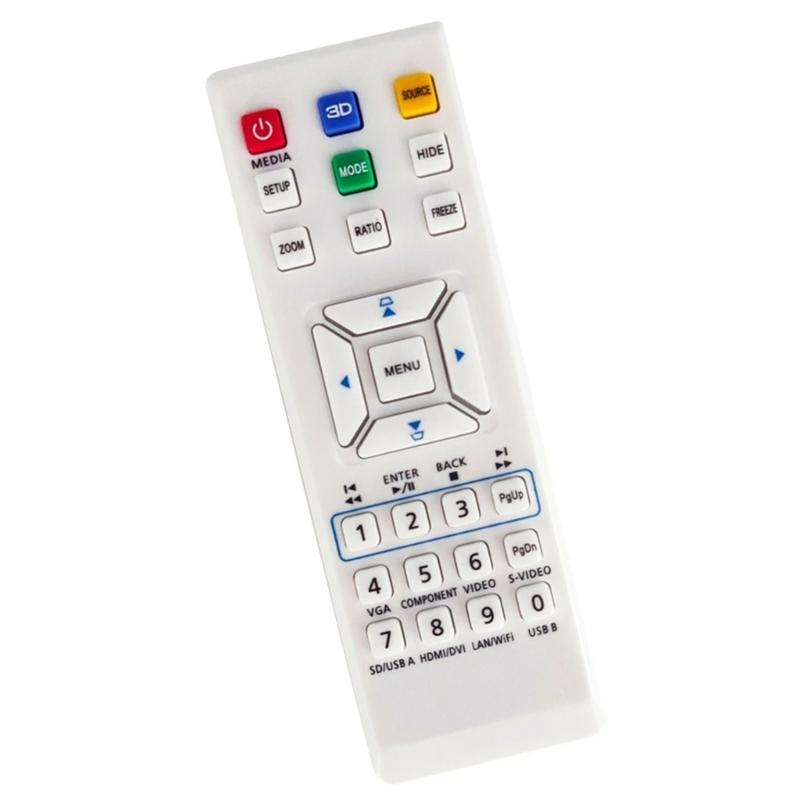 Replaced Remote Control Fit for X112/1120H/113 X113PH X1130P H5370BD Projector Remote Control Replacement White