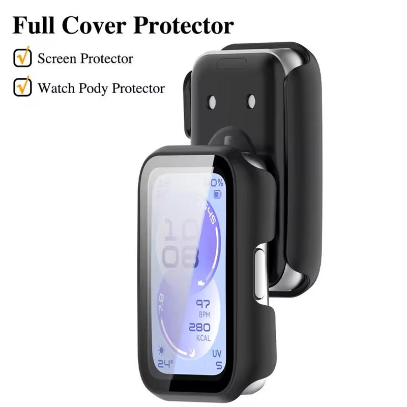 Glass+shell Cover For HUAWEI Band 11 and 11 Pro Accessories All-Around Hard PC Bumper Frame Tempered Protector HuaWei Smart band 11 and 11 Pro Cases