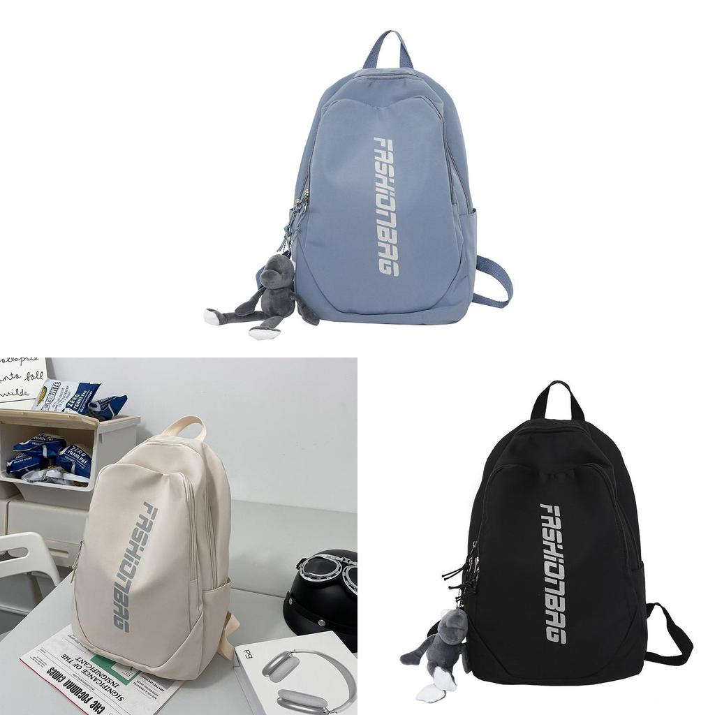 Nylon School Backpack For Teens With Durable Zipper And Phone Pocket For Daily Use