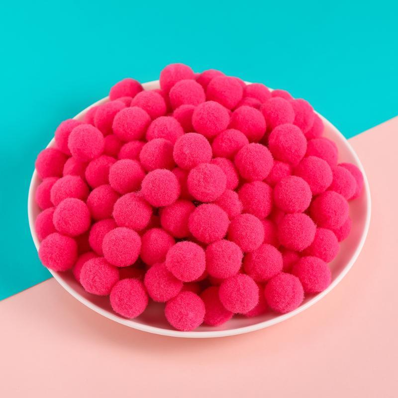 50Pcs/Pack Multicolored Polyester Wool Pom Poms Balls Diy Handmade Jewelry Accessories