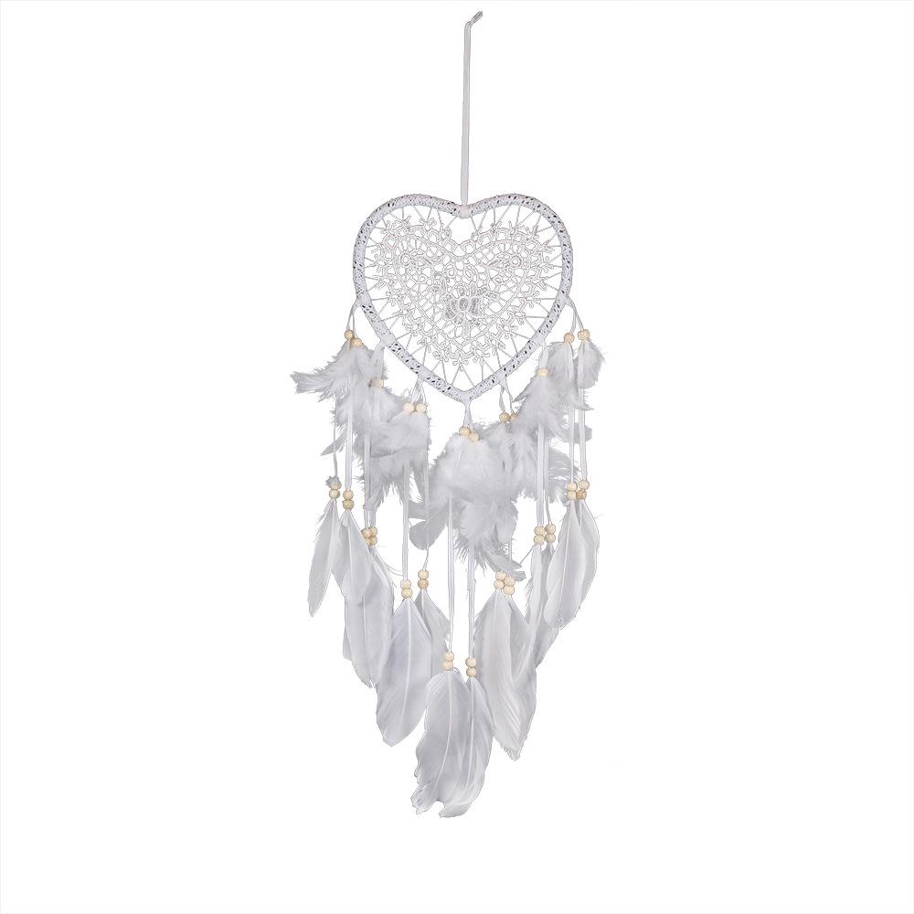 White Heart Dream Catcher Wind Chime - Home and Office Decoration