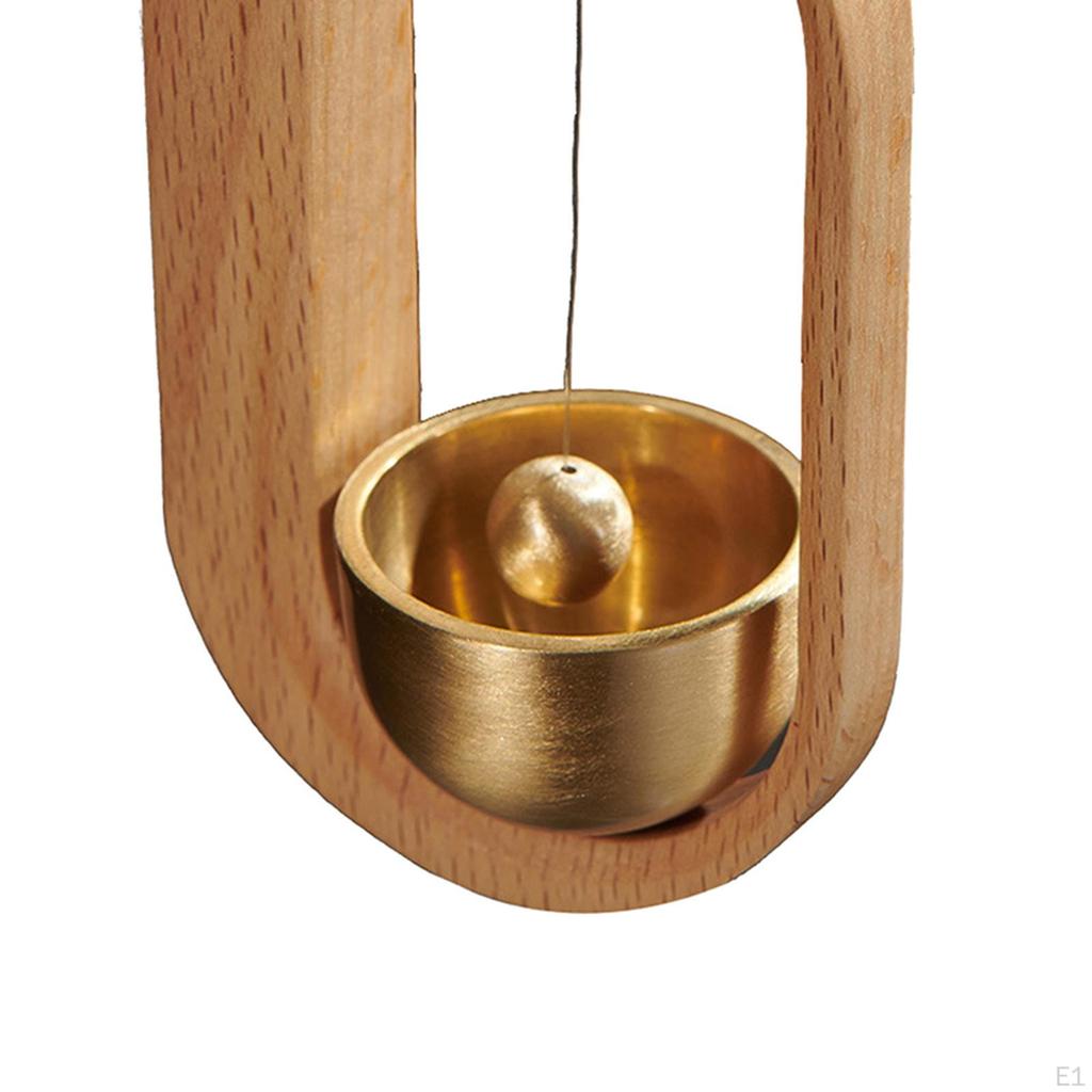 Door Bell Hanging Solid Wood Wear Resisting Adhesive Rustproof Creative Handcrafted Retro for Decor
