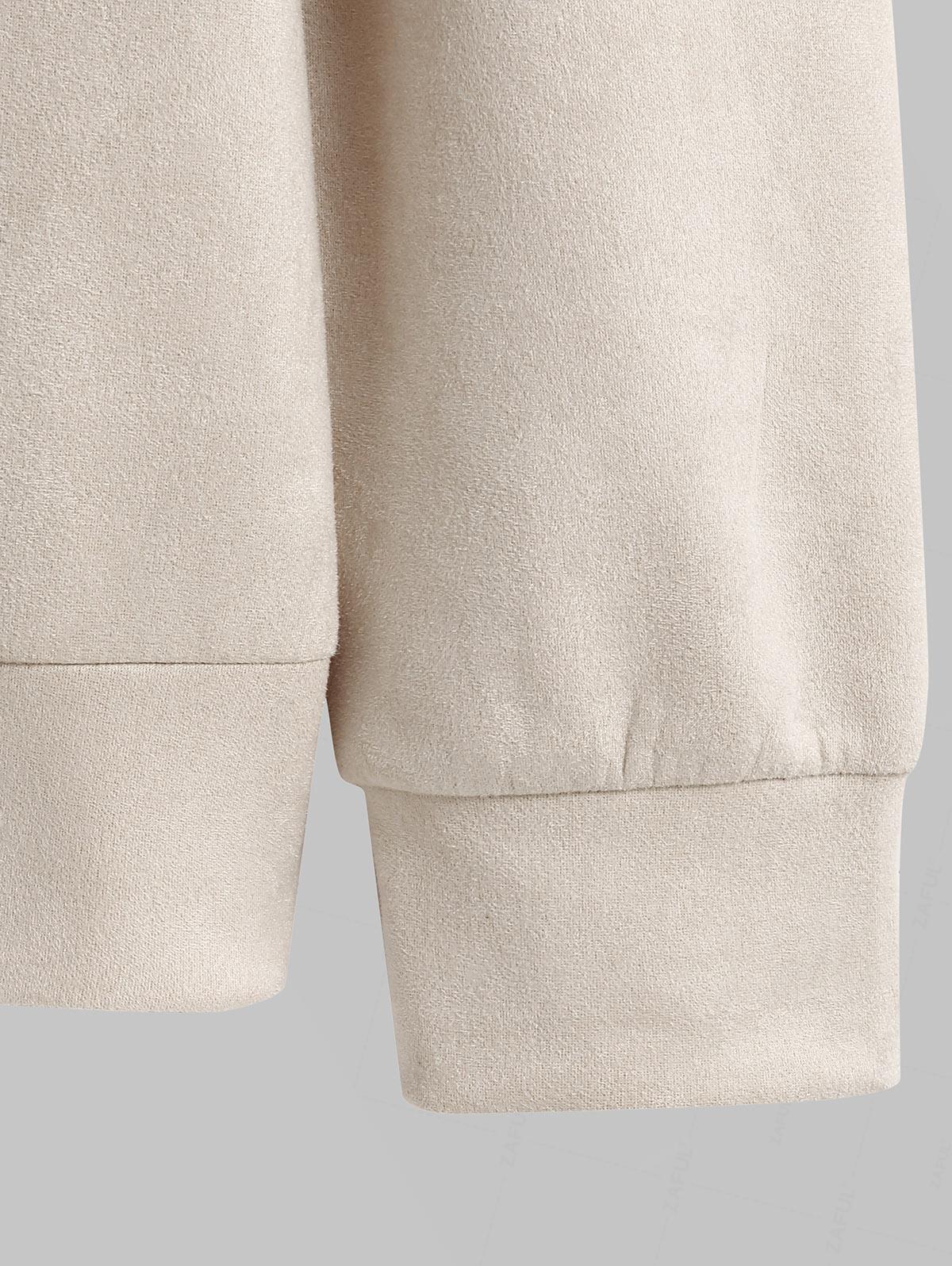 ZAFUL Мужская повседневная толстовка с капюшоном из искусственной замши — фото 4