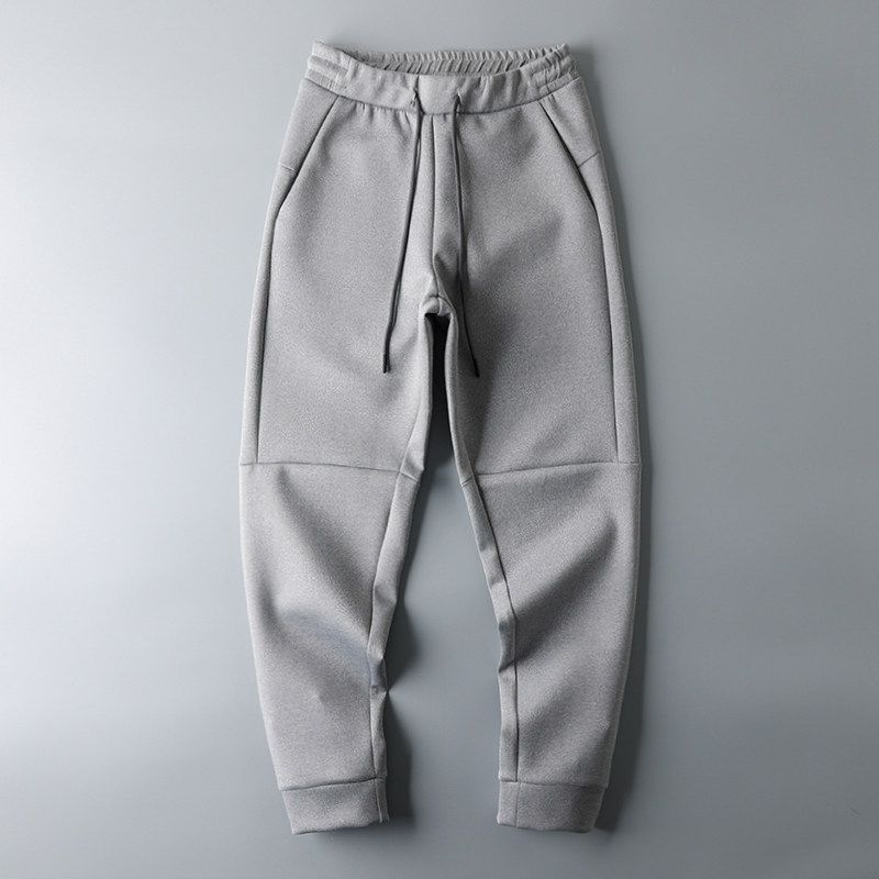 Heavy Space Cotton Straight Foreign Trade Export Pants Gray 2XL
