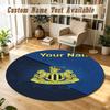 Round Rug Custom NameNewcastle United FC Pattern Non Slip Carpet Home Floor Decor