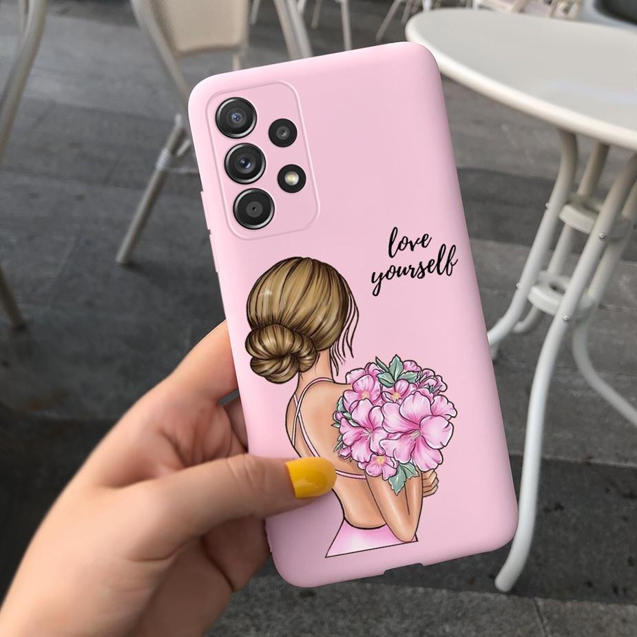 For Samsung Galaxy A23 Case SM-A235F Beautiful Girls Flowers Soft Silicone Case For Samsung A23 A 23 Back Cover GalaxyA23 Fundas