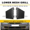 Pair L+R Front Bumper Lower Mesh Grill Trim Cover Black For BMW E60 E61 MSport N