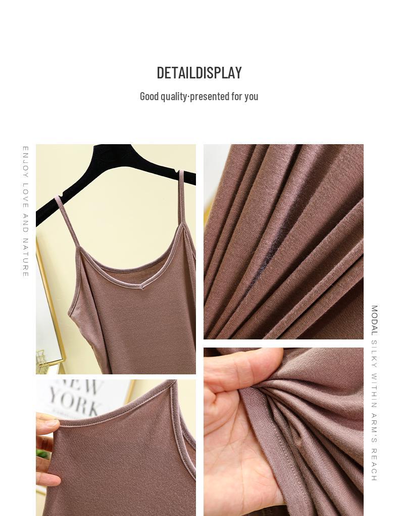 Women's Slimming V-Neck Modal Camisole: Summer Sleeveless Base Layer Top