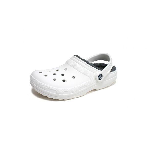 Crocs Classic Lined Clog Unisex Winter Slippers White 203591 10m