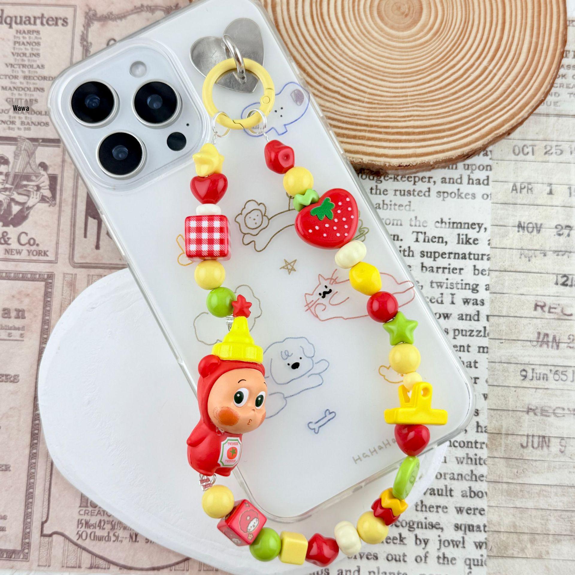 Star People Beaded Phone Chain  Custom Doll Keychain – DIY Colorful Backpack Charm