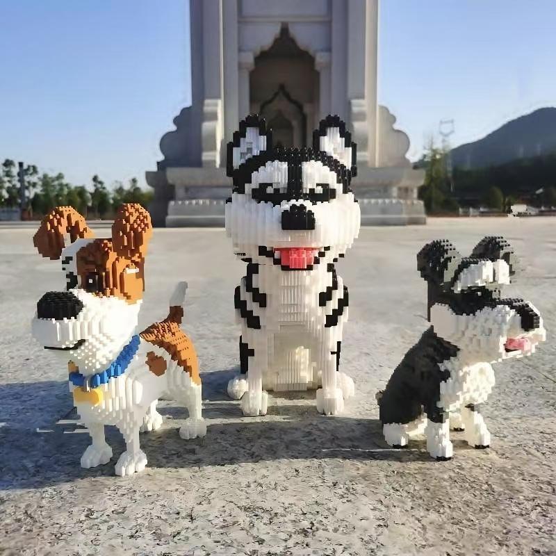 Huisdier Hond Bouwstenen Vakantie en Verjaardagscadeaus Spelletjes Kantoor Huismeubilair DIY Handgemaakte Montage Creatief in