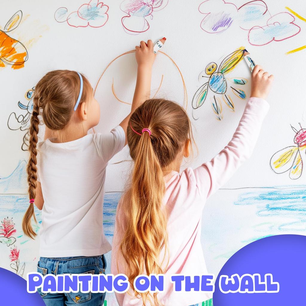 nsxsu Wooden 3 in 1 Jumbo Crayons for Toddlers Kids Thick Washable Bath Crayons Water Soluble Thick Colored Pencils Thick Triangle Colored Pencils