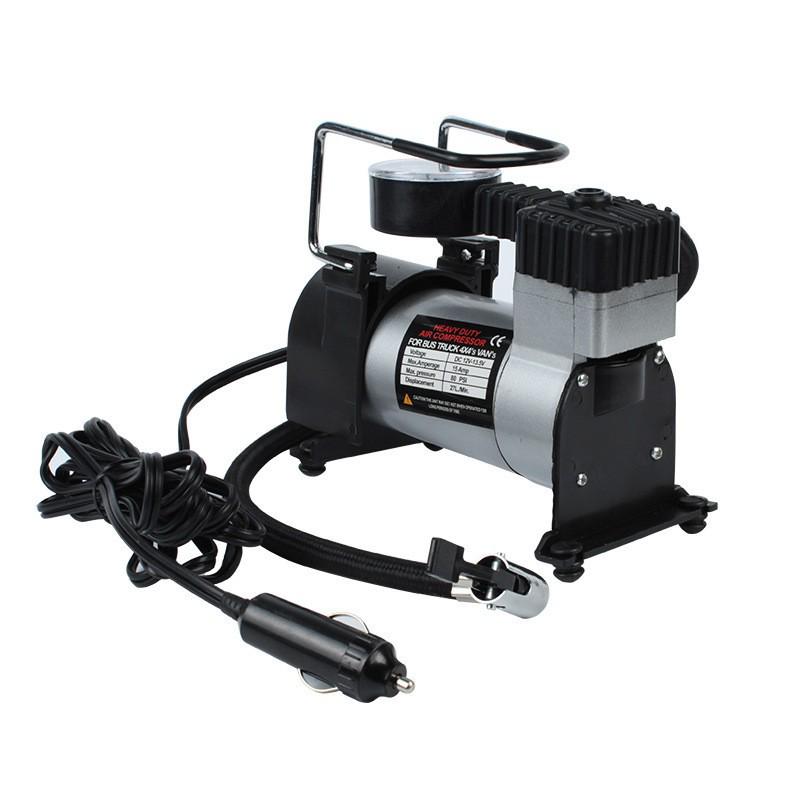 Portable 12V Metal Car Tire Air Pump: Emergency Single Cylinder Electric Tool