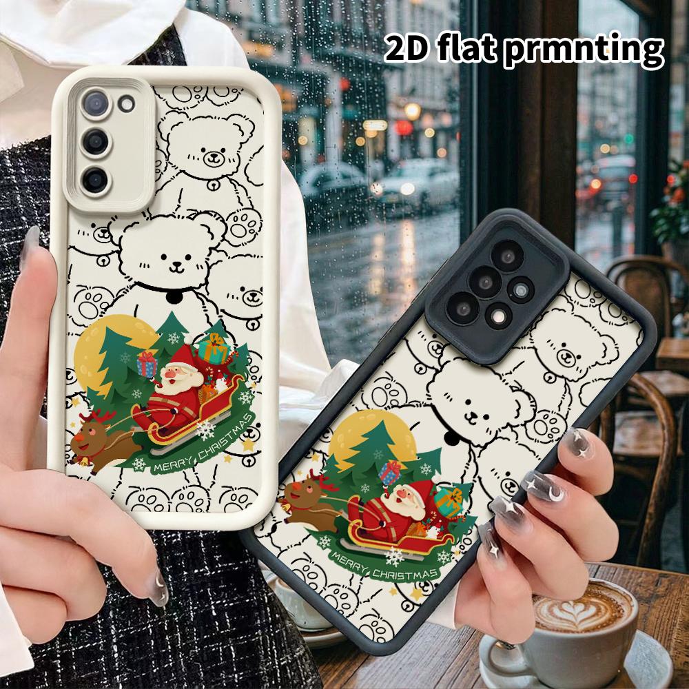 Phone Case: 2D Flat Samsung Galaxy A34 A35 M05 M06 S20 S22 S21 FE Plus 5G Protective Case, Santa Claus, Christmas and Halloween Gifts