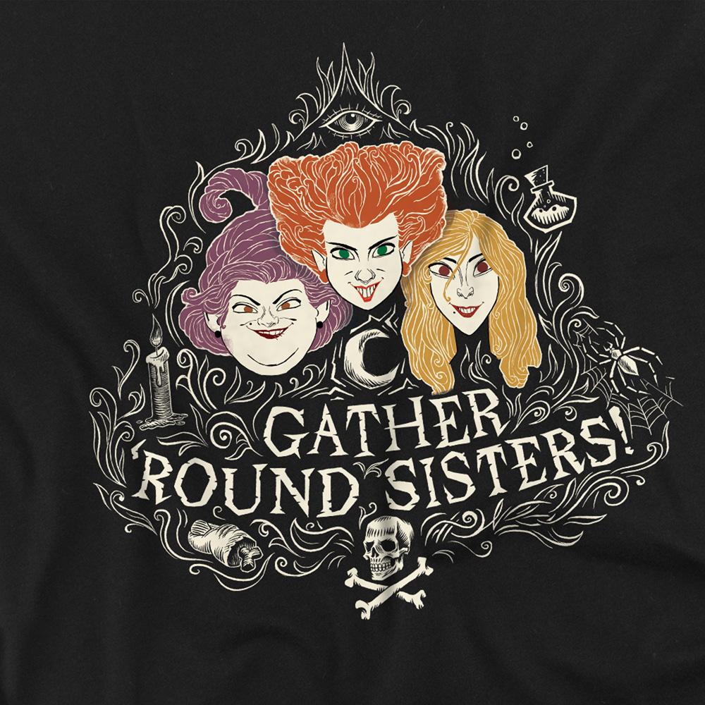 Hocus Pocus Unisex Adult Gather Round Sisters Sanderson Sisters T-Shirt