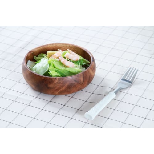 Fuji Boeki Bowl, 10cm Wide x 10cm Deep x 3.5cm High, Brown, Natural Acacia Wood, Lightweight, 23880