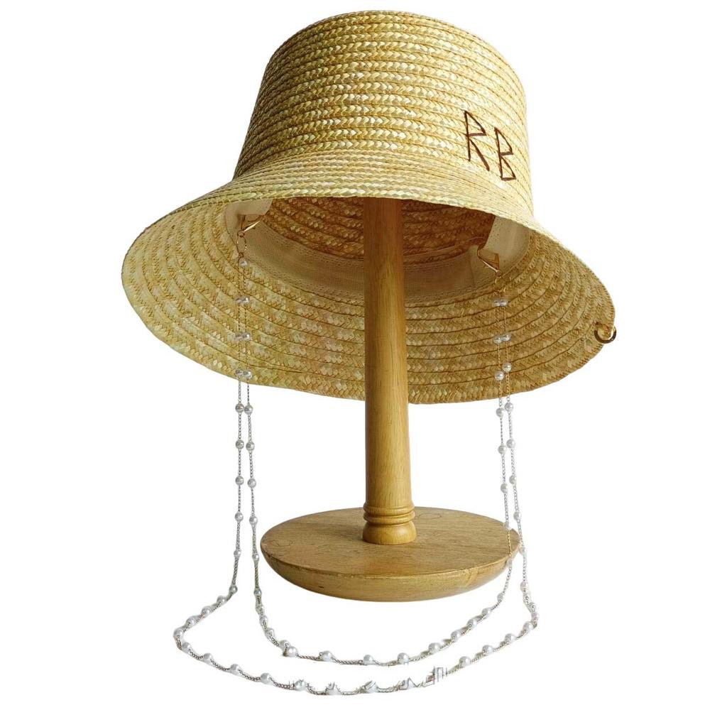 Cappello estivo di paglia stile Hepburn cappello a tesa larga elegante francese da donna cappello da sole per viaggi al mare sombrero