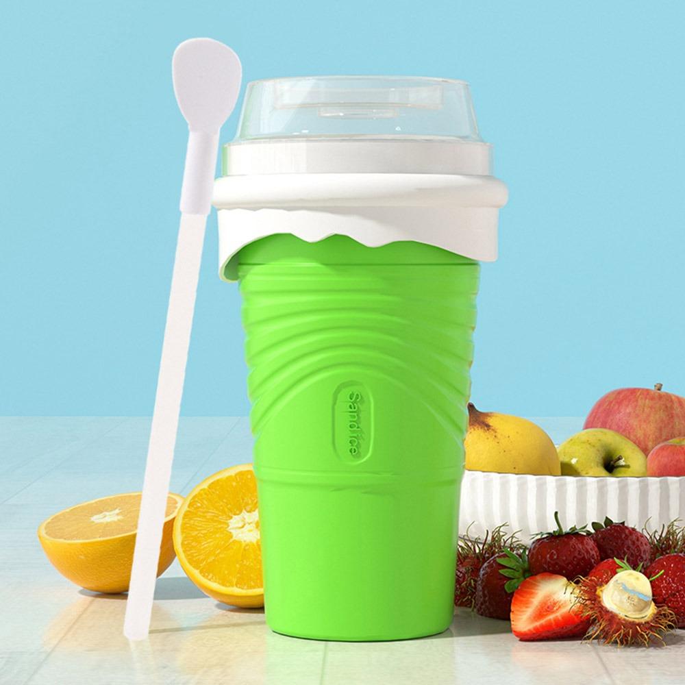 500 ML DIY Quick-Frozen Summer Smoothie Cup Large Capacity Cooling Milkshake Bottle Squeeze Portable Slushy Maker Cup