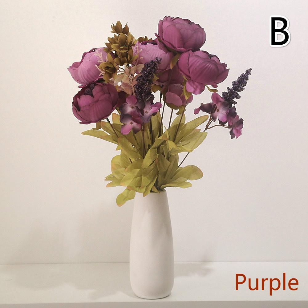 Very Beautiful 13 Heads Peony Flowers Fake Artificial  for Home Decorative Party Flowers