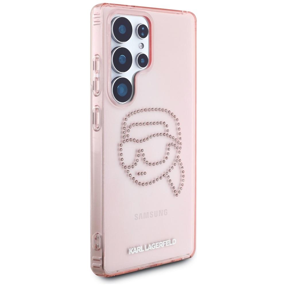 Pouzdro Karl Lagerfeld Kamínky K. Hlava Logo Pro Samsung Galaxy S25 Ultra Růžová