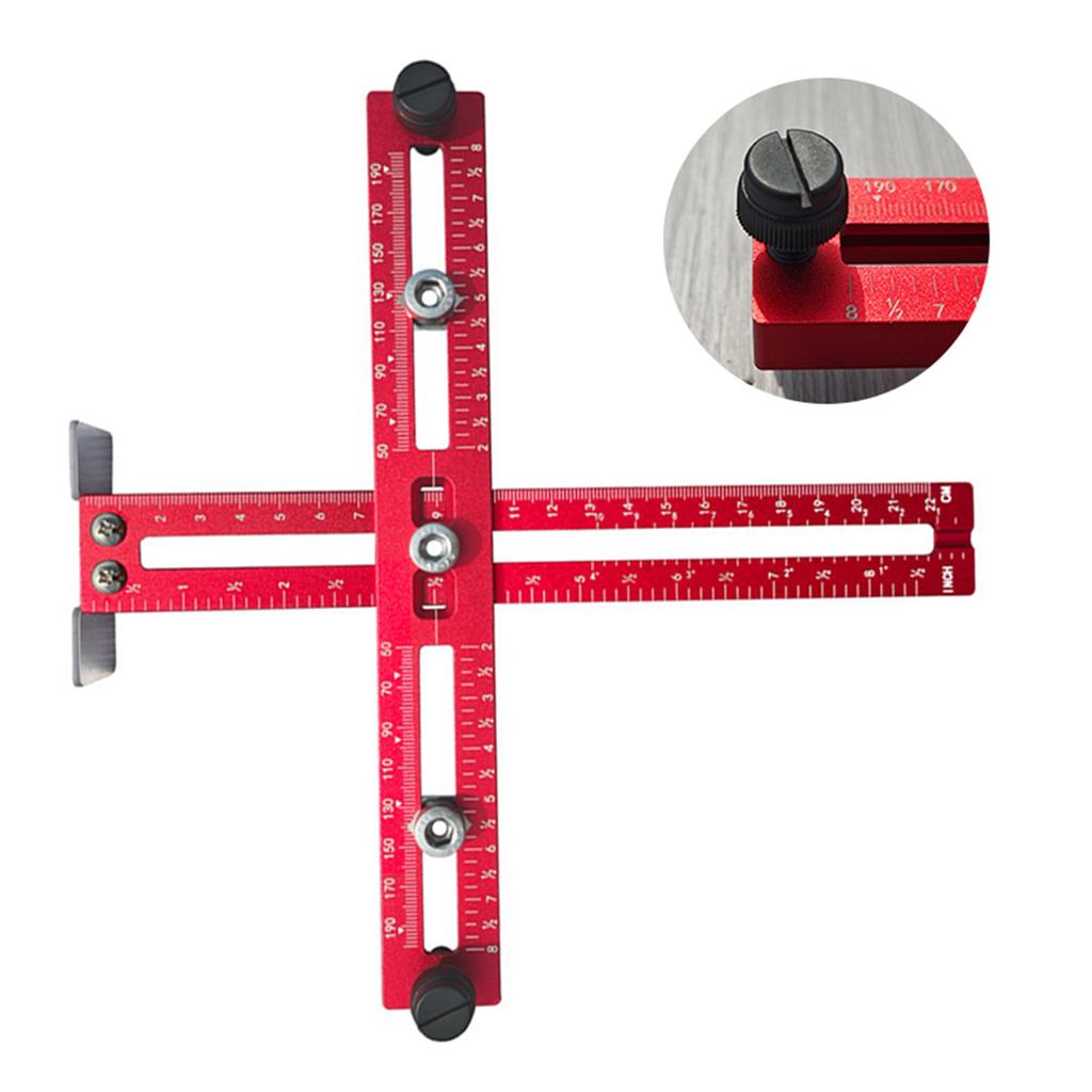 Cabinet Hardware Jig Adjustable Handle Template Tool Punch Locator Drill Guide Aluminium Alloy
