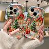 Phone Case: 2D Flat, Suitable for iPhone 18, 17, 16, 15, 14, 13, 12 Pro Protective Cases, Rainbow Christmas Village, Perfect Holiday Gift for Christma
