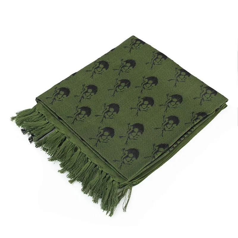 Tactical Desert Arab Scarf Keffiyeh Shemagh Skull Camo Army Military Shawl Neck Cover Head Wrap For Outdoor Hunting Hiking