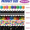 Bulletin Board Borders Decorations 90 Pieces 100 Feet, Scalloped Border Trim Colorful Bulletin Board Trim, 5 Kinds of Design Blackboard School