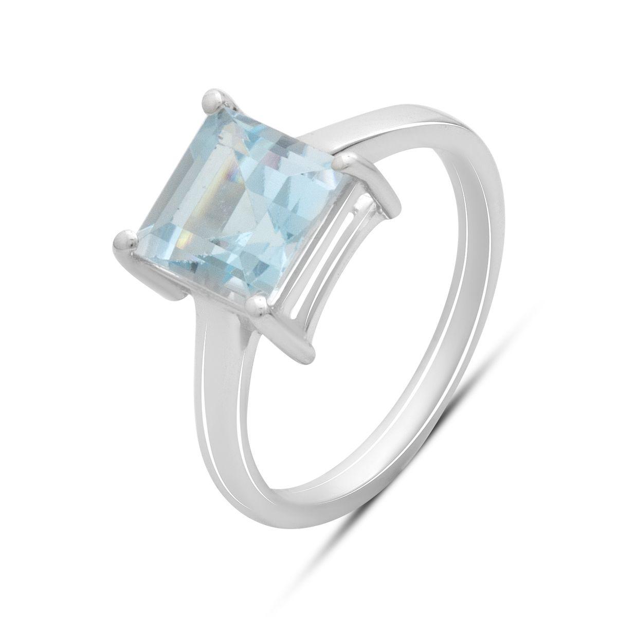 

Срібний перстень з натуральним топазом 2.983ct, вага виробу 3,01 гр (2179603) 18 небо синє світло кольору