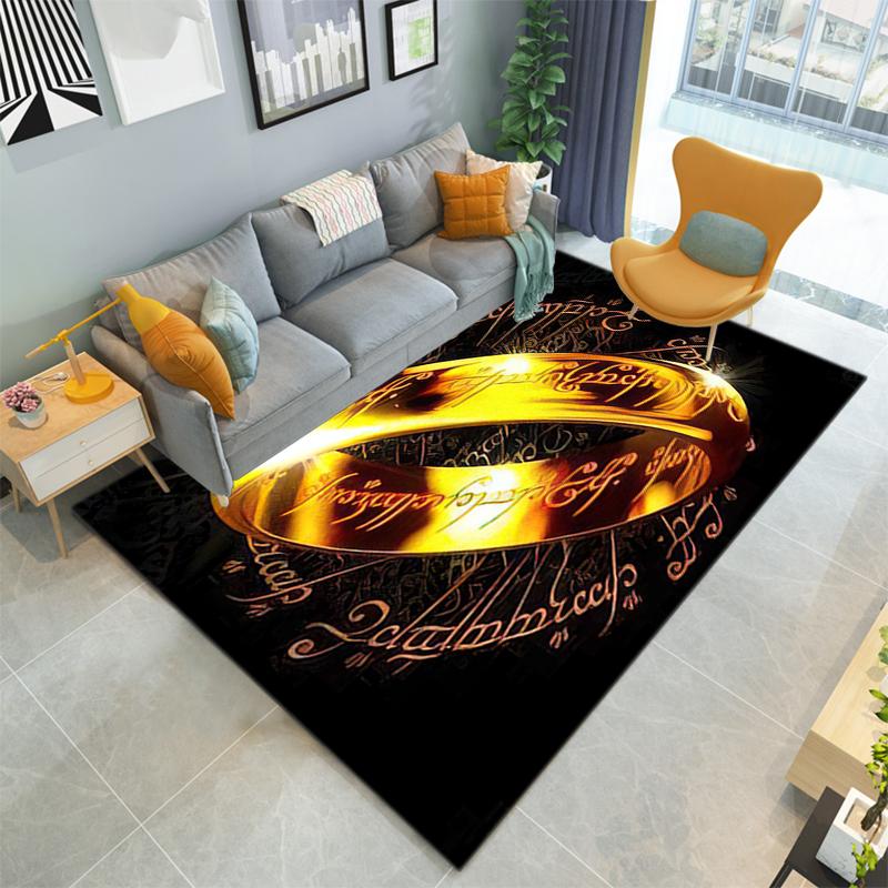 1PC Lord of the Rings Print Rug - home decoration Carpet For Living Room Bedroom Flooring Computer Chair Area Rug