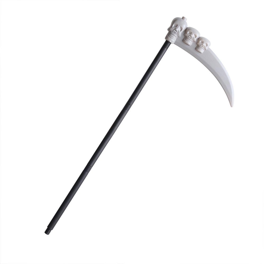 Halloween Props: Grim Reaper Scythe, Devil Trident, and Lincoln Cane Toy Set