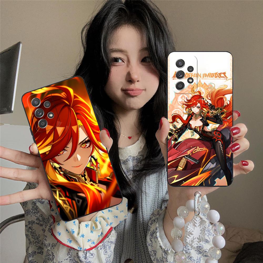 Game GI Mavuika Matte TPU Mobile Phone Case for Samsung Galaxy M55 54 42 35 34 33 32 23 22 15 14 13 12 F55 5G Colorful Cover