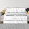 Skinny Stripe ((black On White)) Personalized Home Decor An Ultra-Soft Micro Fleece Blanket