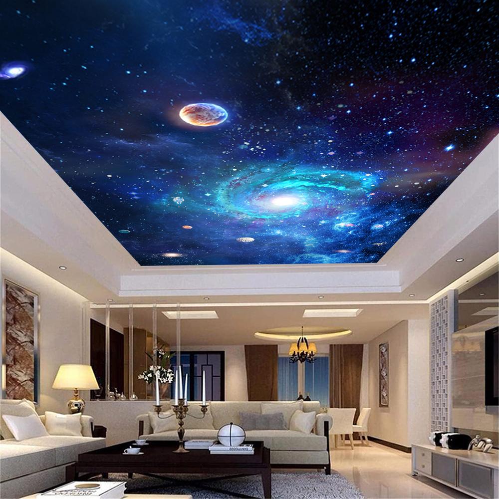 Universe Galaxy Wallpaper Ceiling Starry Sky Mural Bedroom Living Room Galaxies Wallpaper