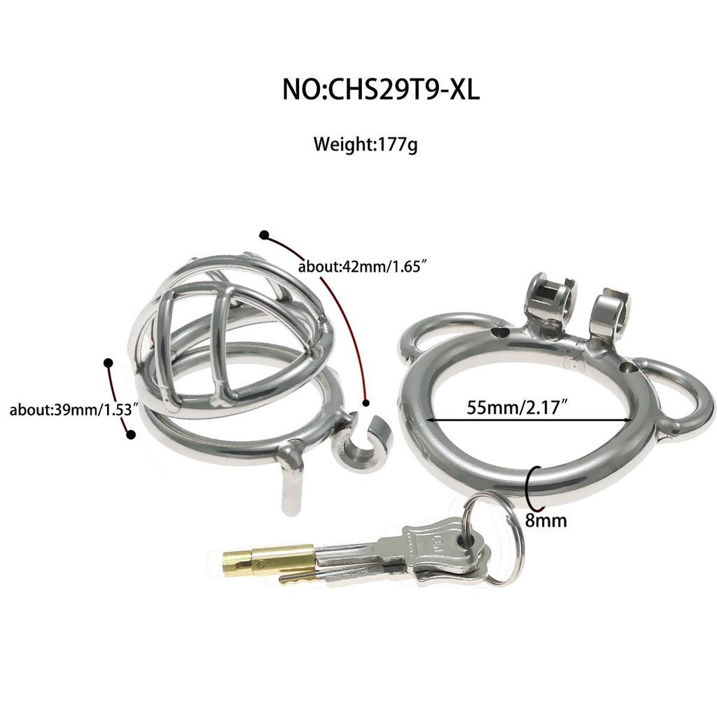 Xugu Yu Stainless Steel Chastity Lock Male Restraint Cage