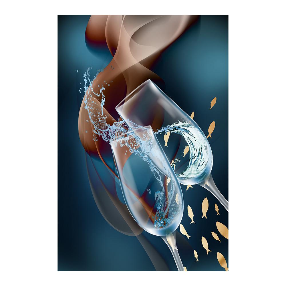 

Абстрактные бокалы для вина, настенные художественные принты на холсте, роскошный дизайн, постеры для столовой, живопись для гостиной, домашний настенный художественный декор 20x30cm