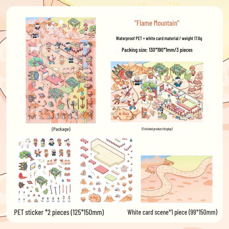 Popular Cartoon Scenery 3D DIY Stickers for Kids