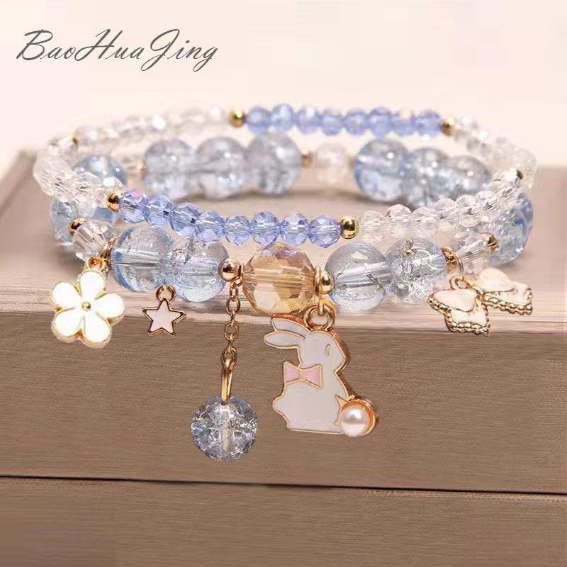 Cinnamoroll Princess Crystal Beaded Bracelet for Girls