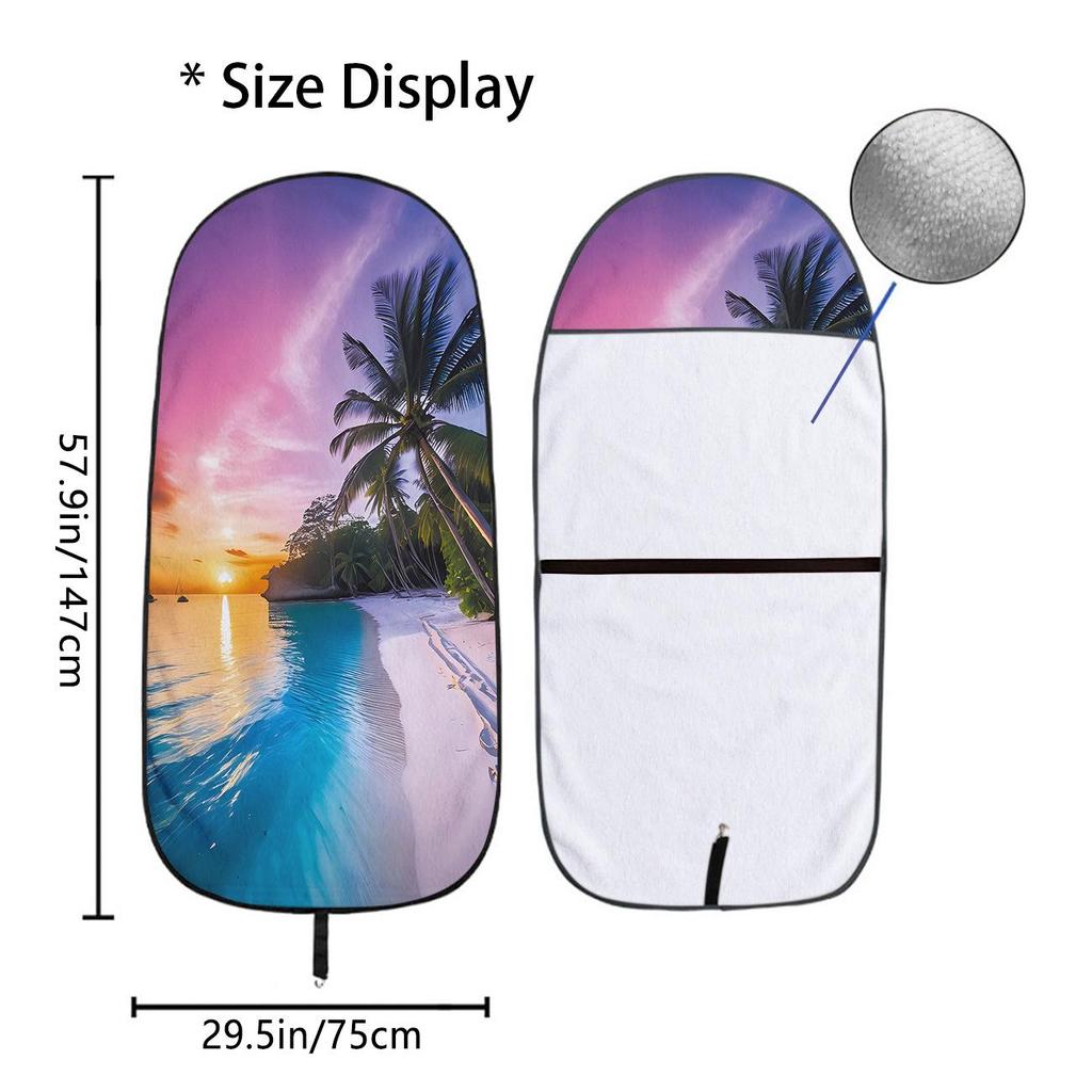 Universal Car Seat Towel Cover: Front Seat Protector for Gym, Workout, All Seasons - Fits Most Vehicles