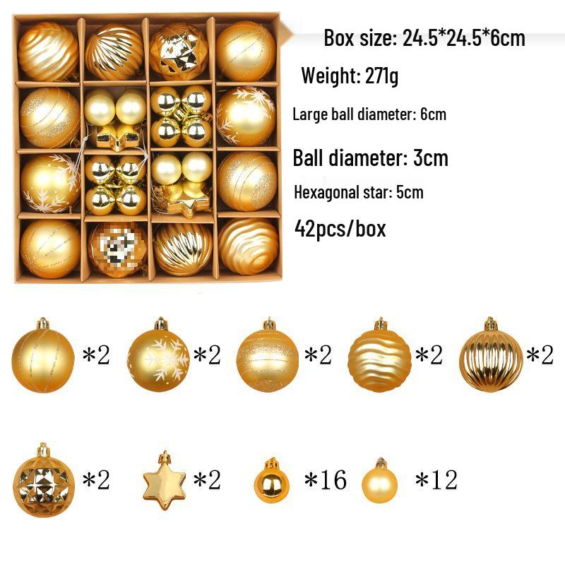 Hand-Painted Christmas Ball Ornament Set - Colorful Decorations for Tree and Party