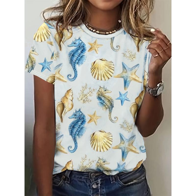 

Женские футболки с рисунком кота, модная футболка с 3D-принтом, повседневная футболка Harajuku с коротким рукавом и круглым вырезом, женская одежда больших размеров 8XL