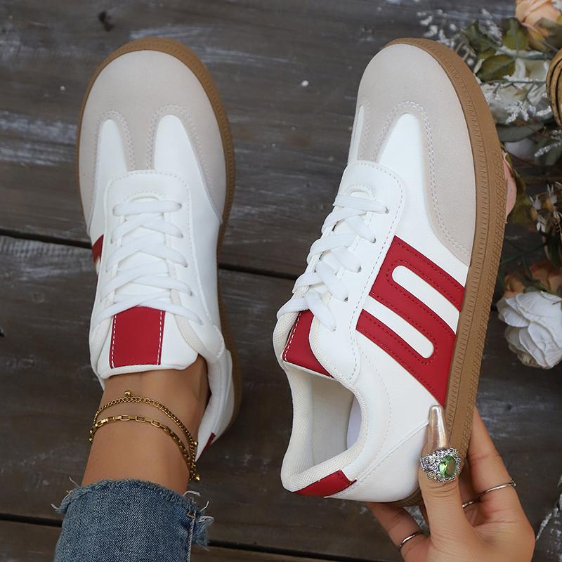 

Мода Мода Черно-белые полосатые плоские кроссовки Женские Легкие на шнуровке Спортивная обувь Женская Нескользящая Дышащая Повседневные кроссовки 2025 42