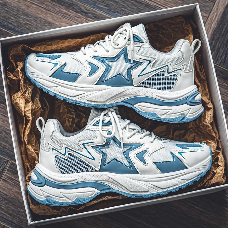Fashion Autumn Men Casual Sneakers Stars  Vintage Shoes Tennis Running Sneakers Breathable Lace Up Sports Shoes For Male 39-44