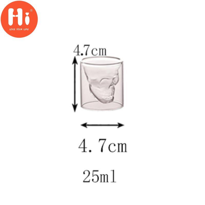 Hi Coffee Mug Double Crystal Skull Head Glass Cup Whisky Wine Vodka Bar Club Pivo Sklenice na víno