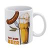 1pc 11oz Ceramic Coffee Mug with Double-Sided Print for Beer Enthusiasts, Daily Use Cup