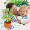 Emoin Dancing Cactus Cactus Mimicking Plush Cactus Talking Cactus Toy for New Christmas For English Adjustable Battery Christmas Decoration Toy,