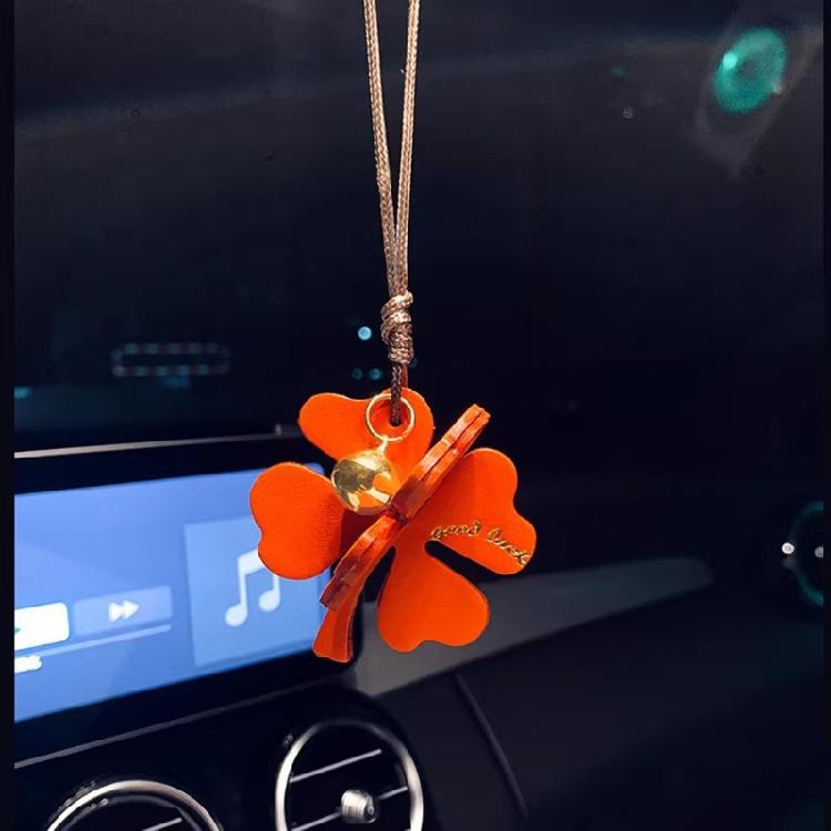 Christmas Car Center Console Four Clovers Dashboard Ornament Fun Decoration