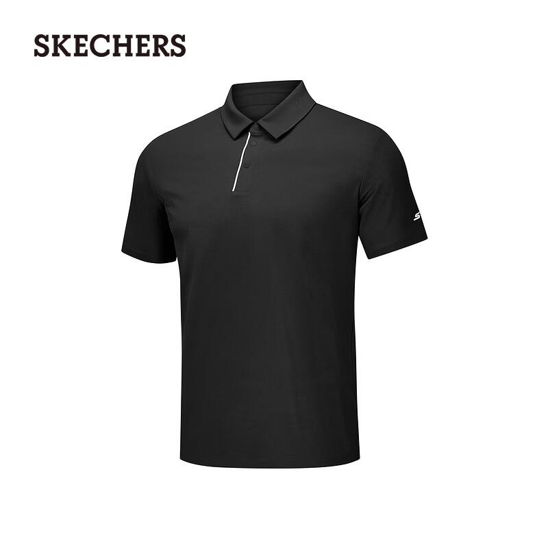 Skechers Men's Quick-Dry Knit Jacquard Polo Shirt