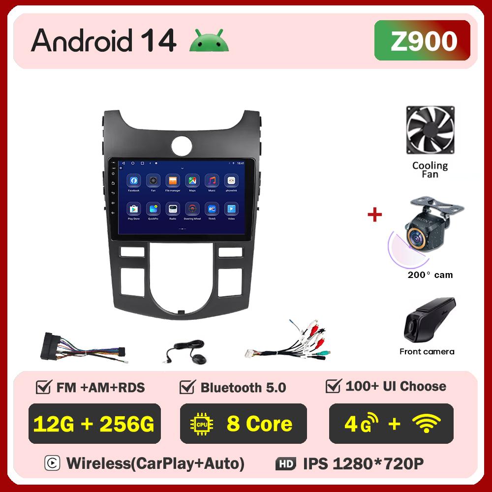 For KIA Forte Cerato 2 Porte Koup 2008-2014  Carplay Auto Screen Wireless Android Auto Car Intelligent Systems AutoMotive 8 Core