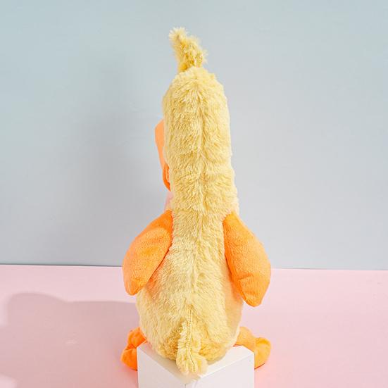 Pet Toy Cartoon Toucan Shape Plush Dogs Food Dispensing Toy with Sound Feature Bite-Resistant Relieves Boredom Pet Enrichment